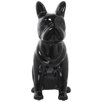 FIGURINE CHIEN CÉRAMIQUE NOIR BRILLANT _14X26X33CM ST61045 4