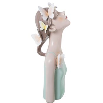 FIGURINE RÉSINE 60CM TORSE FILLE/PAPILLONS _27X26X60CM ST50447 2