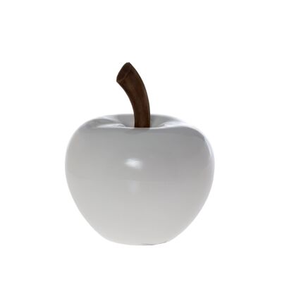 FIGURINE POMME CÉRAMIQUE BLANCHE _°25X35CM ST56410