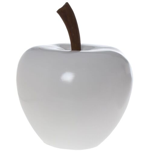 FIGURA MANZANA CERÁMICA BLANCO _°40X50CM ST56412