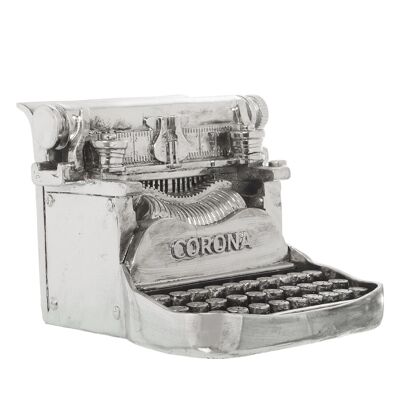 SILVER RESIN TYPEWRITER FIGURE 21X20X15.5CM ST47462