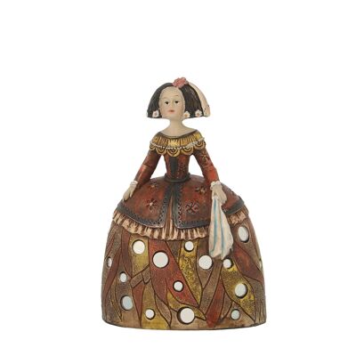 FIGURA DI RAGAZZA IN RESINA _12X8X17CM ST47186