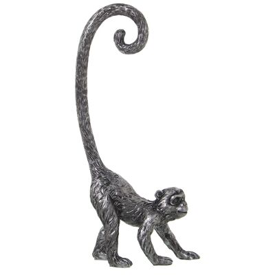 FIGURINE SINGE EN RÉSINE DORÉE 12X6X26CM ST49999