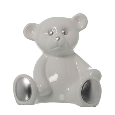 FIGURA OSO CERÁMICA BLANCO 22CM _17X21X22CM ST54104