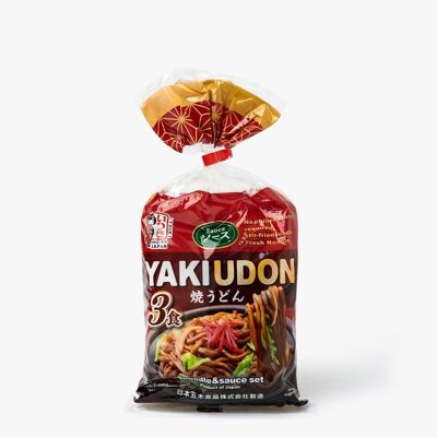 Yakiudon - Nouilles de blé précuites avec sauce (3 portions) - 669g