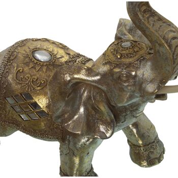 FIGURINE ÉLÉPHANT EN RÉSINE 34X17X34CM ST49048 3