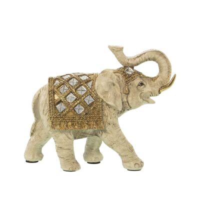 FIGURA ELEFANTE IN RESINA BIANCA 18X8X14CM ST49349