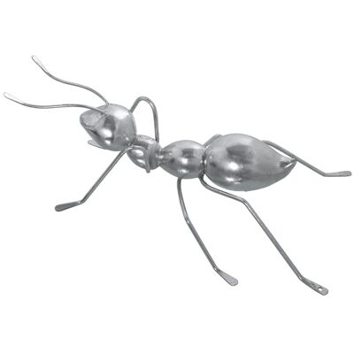 SILVER RESIN ANT FIGURE 35X22X13CM ST49227