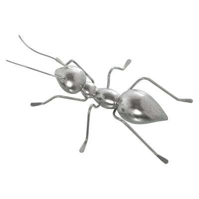 SILVER RESIN ANT FIGUREC/METAL LEGS 21X15X10CM ST49233