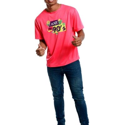 Camiseta años 90 rosa - M
