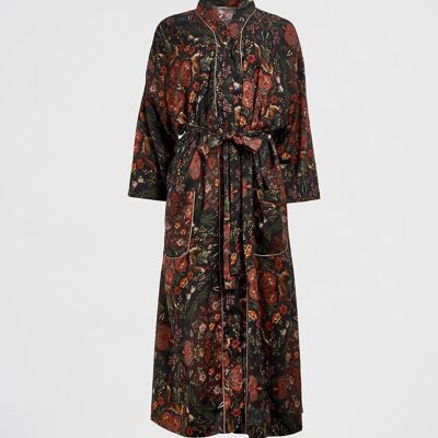 Kimono Renard Folksy Noir