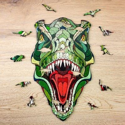 Eco Wood Art Houten Legpuzzel T-Rex size S, 1881, 27,9x17x0,5cm