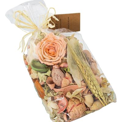 BAG WITH ORANGE FLAVORED DRY LEAVES AND FLOWERS _200 GRAMS ST26656