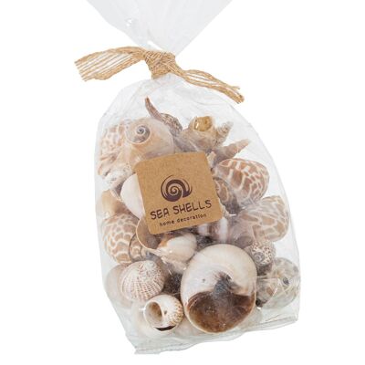 BAG OF ASSORTED NATURAL SHELLS, APPROX WEIGHT: 250 GRS _ BAG: 9X6X12/22CM ST26639