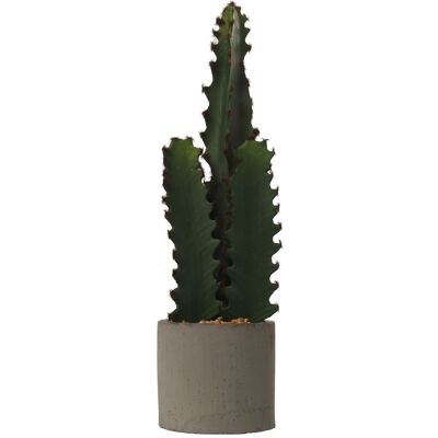 CACTUS ARTIFICIALE CON VASO IN CEMENTO, MATERIALE: PU _°12X44CM, VASO:°12X10CM ST29970