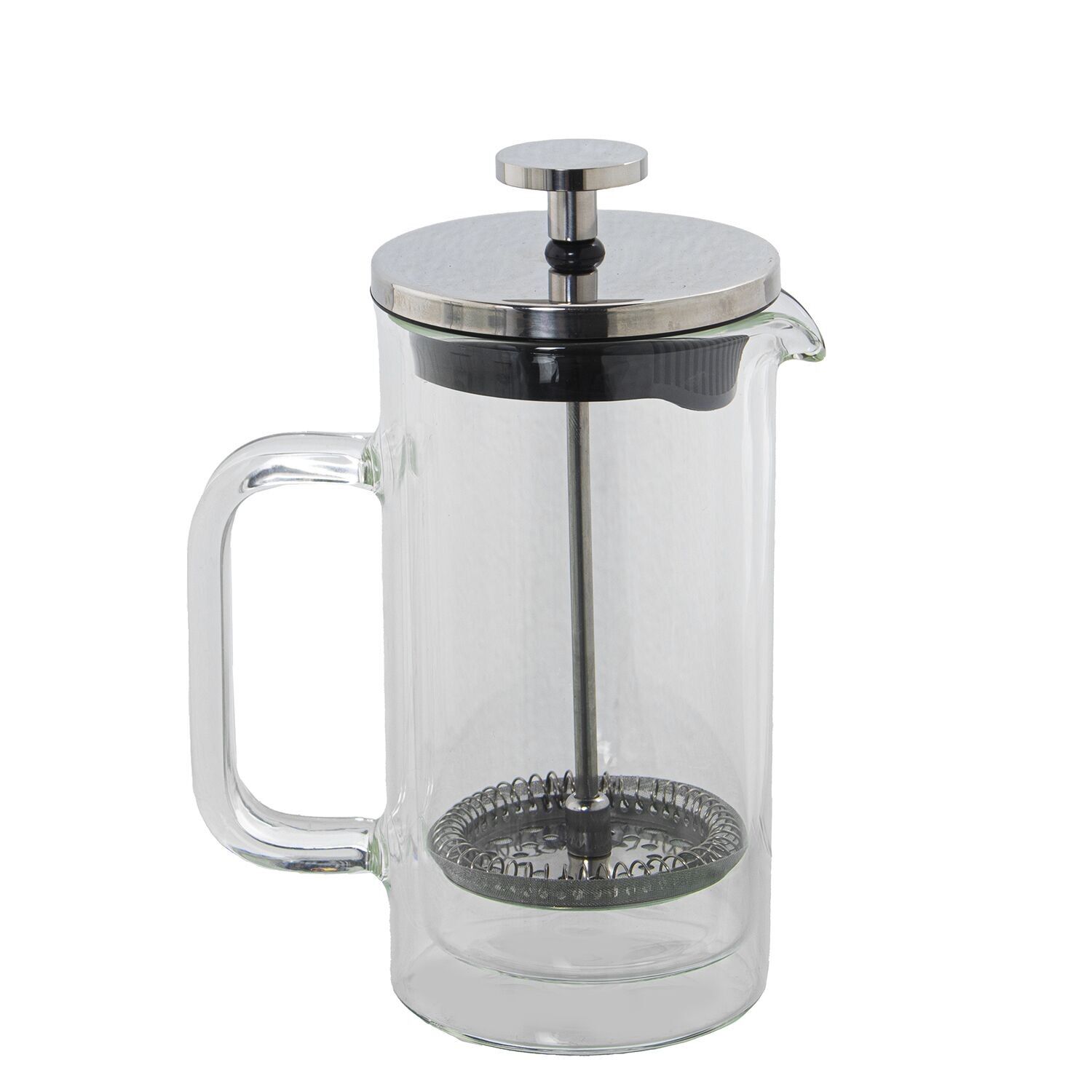 Caffettiera a stantuffo francese 350ml doppio vetro, acciaio inox 7,5x12,5x17,5cm vetro boros st80157