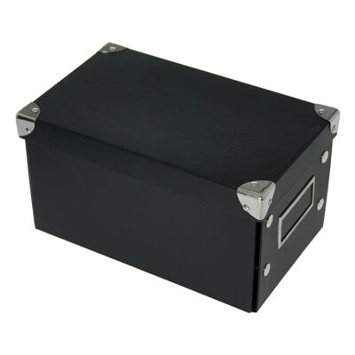 BLACK FOLDING CARDBOARD BOX _26X16X14CM ST61412