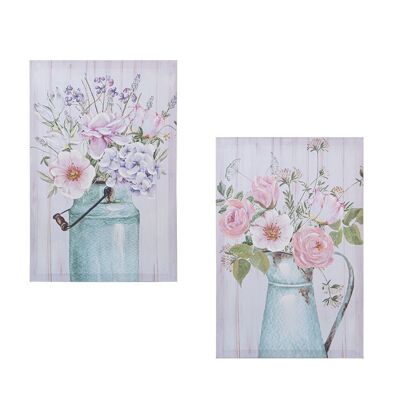 CANVAS PICTURE 40X60CM ASSORTED FLOWERS _40X3X60CM ST69149