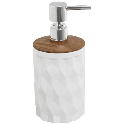 DISPENSER DA BAGNO IN ACRILICO BIANCO 450ML _°8X19CM ST86229