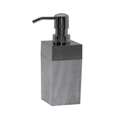 ACRYLIC/METAL BATHROOM DISPENSER MARBLE FINISH _6X6X17CM ST87300