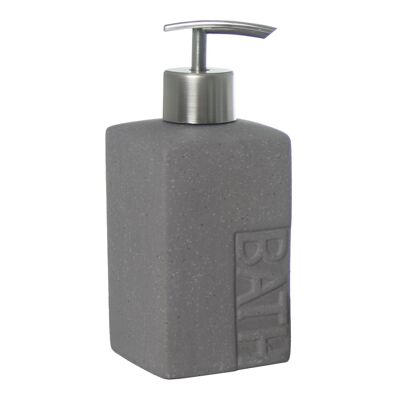 DISTRIBUTEUR DE SALLE DE BAIN EN CÉRAMIQUE GRIS _7X7X16CM ST87501