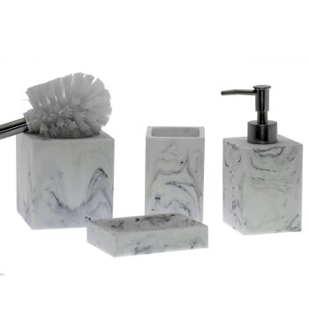 SUPPORT DE TOILETTE DE SALLE DE BAIN EN ACRYLIQUE FINI MARBRE _9,5X9,5X40CM ST87171 3