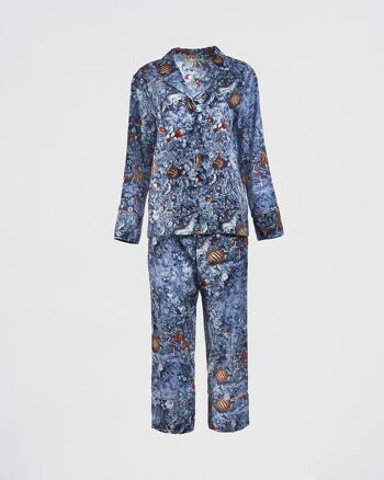 Pyjama Jardin Nocturne Bleu Nuit 1