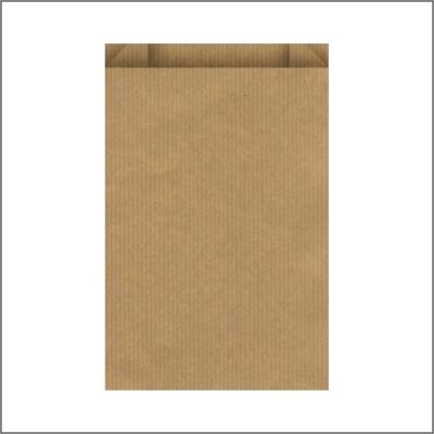 Flacher Kraftbeutel – braun 12 x 19 cm – 1000 Stück