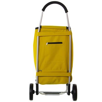 CHARIOT EN ALUMINIUM JAUNE CHARIOT EN TISSU POLYESTER:46X36X98, SAC:36X26X57 ST82668 3