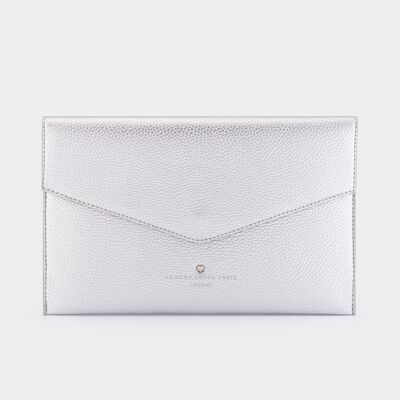 Pochette enveloppe Cora argentée