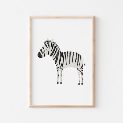 Safari Poster - Zebra A4