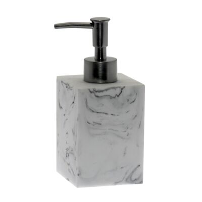 Badezimmerspender aus Acryl mit Marmor-Finish, 7 x 7 x 16,5 cm, ST87168