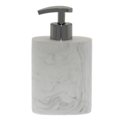 Badezimmerspender aus Acryl mit Marmor-Finish, 8,5 x 5,5 x 15,5 cm, ST87196