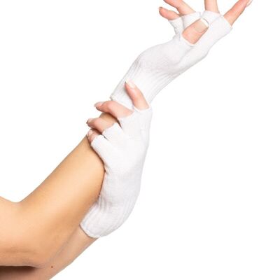 Fingerless Gloves White - One-Size
