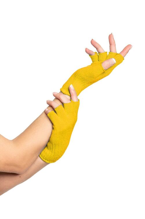 Fingerless Gloves Yellow - One-Size