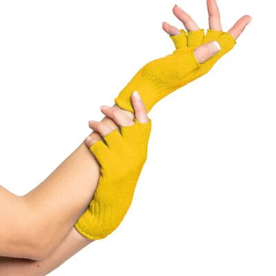 Fingerless Gloves Yellow - One-Size