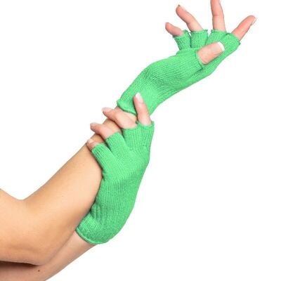 Fingerless Gloves Neon Green - One-Size