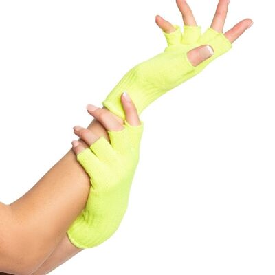 Fingerless Gloves Neon Yellow - One-Size