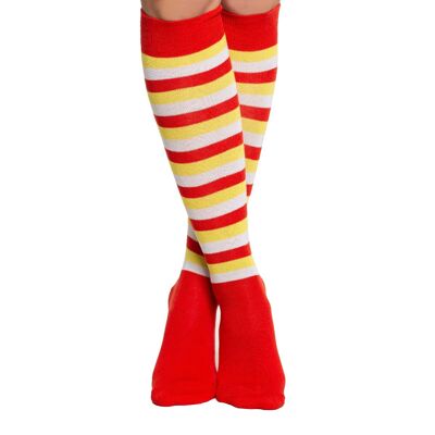 Knee Socks Red/White/Yellow - One-Size