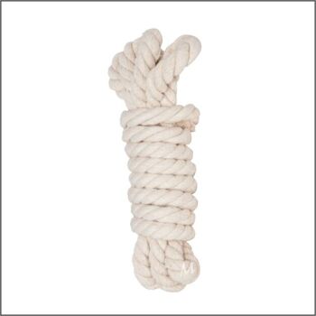 Corde épaisse en coton blanc – 3 mètres