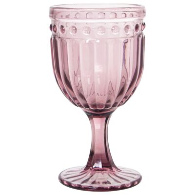 PINK GLASS CUP 300ML °9X17CM, DISHWASHER SUITABLE ST15020