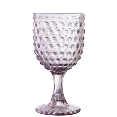PINK CRYSTAL CUP 300ML DECO.SPHERES _°9X16.5CM, DISHWASHER SUITABLE ST14975