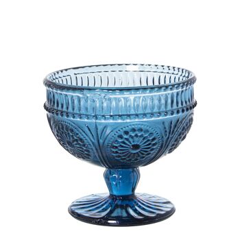 COUPE À GLACE EN VERRE BLEU _°10,5X10CM, ADAPTÉ AU LAVE-VAISSELLE ST15049 1