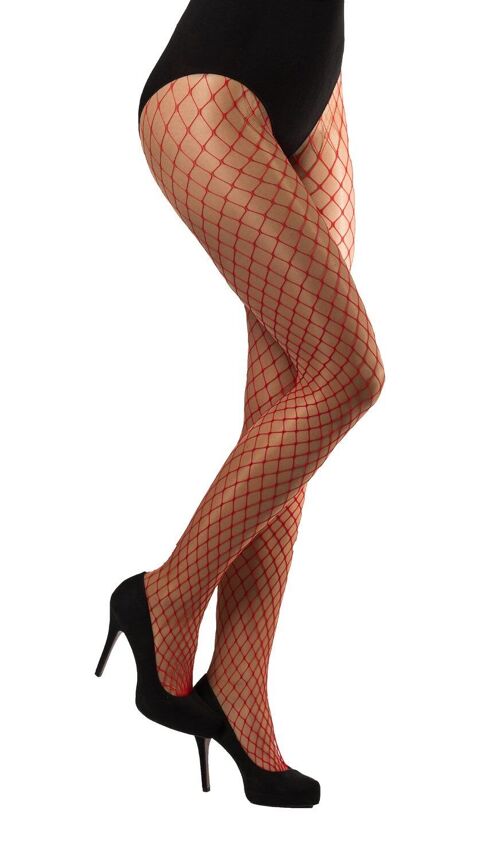 Tights large Meshes Red