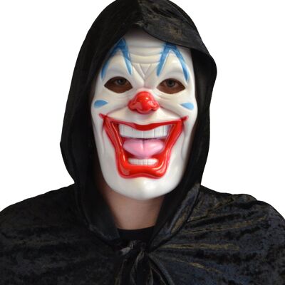 Clownmaske 4 mit Kapuze aus PVC