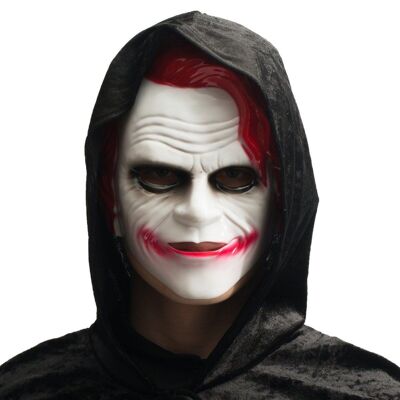 Maschera Joker in Pvc Rosso