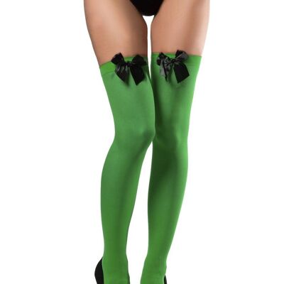 Stockings with Bow Green/Black Bow