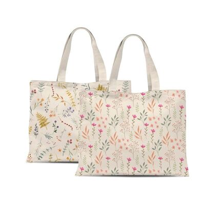 BORSA ALGODON XL FLORES 2M HH2827404