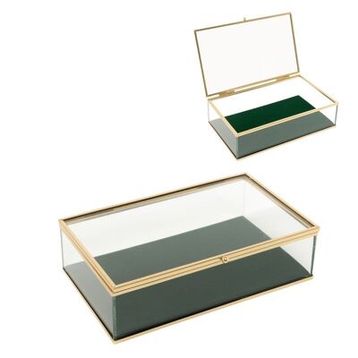 CAJA JOYERO TERCIOPELO VERDE ESMERALDA HH2714216