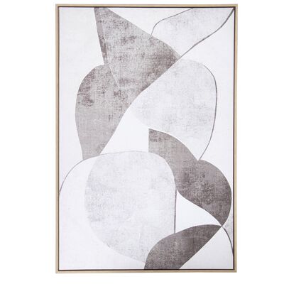 TABLEAU SUR TOILE CADRE BOIS NATUREL 80X120CM ABSTRAIT _EXT:82.6X4.3X122.6CM ST36433